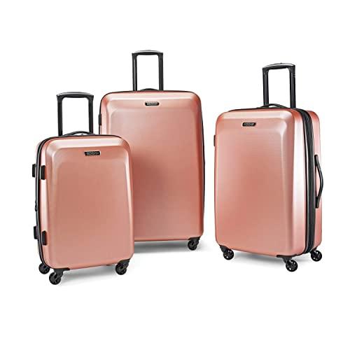 American Tourister Moonlight Hardside Expandable Luggage with Spinner Wheels, Rose Gold