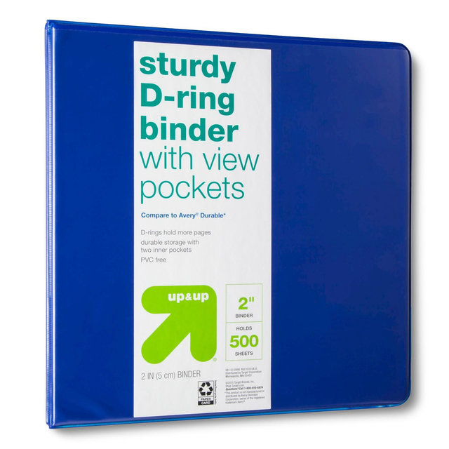 2" 3 Ring Binder Clear View Blue - Up&Up™