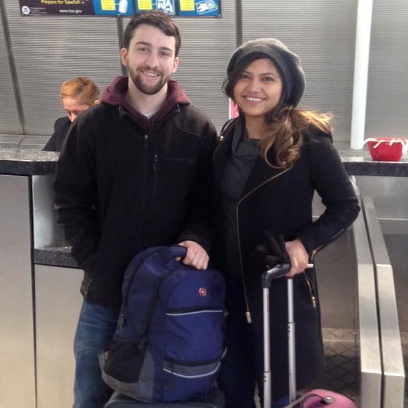 Us at JFK on our way to Greece in 2015