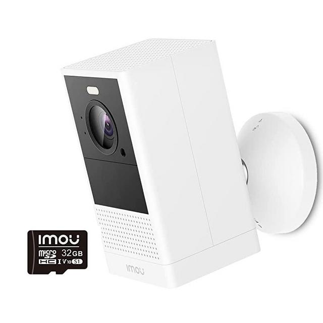 Security Camera Wireless Outdoor, 2.5K 4MP, 2.4/5GHz Wi-Fi, IP65 Waterproof, Rechargeable Battery Powered, Human Detection, Color Night Vision, Spotlight, Siren, 32G SD Card, 2-Way Talk, Imou Cell 2