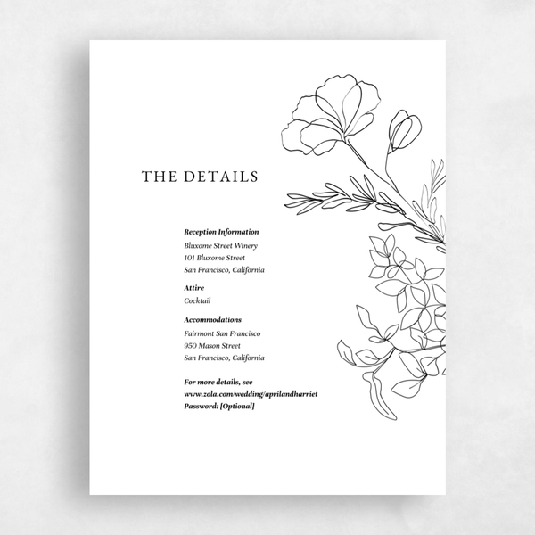 Linwood | Light Oatmeal | Zola Wedding Enclosure Cards