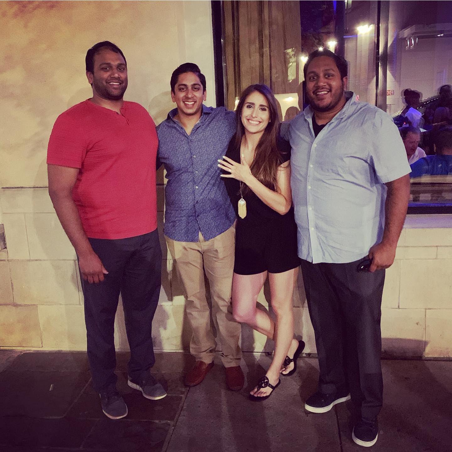 W/ the Best Men after our engagement
