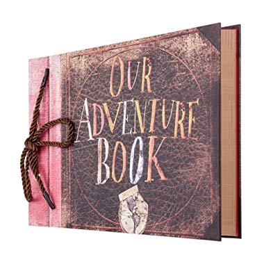 Gotideal Photo Album Scrapbook, DIY Handmade Album Photo Book Our Adventure Book Scrapbook Movie Up Travel Scrapbook for Christmas, Anniversary, Wedding, Travelling, Friend, Memory with Stickers