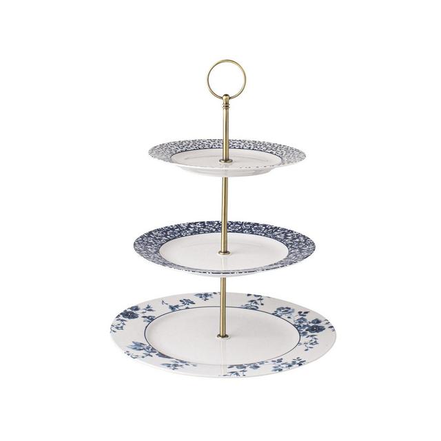 Laura Ashley Blueprint Collectables Cake Stand in Gift Box, 3 Tiers