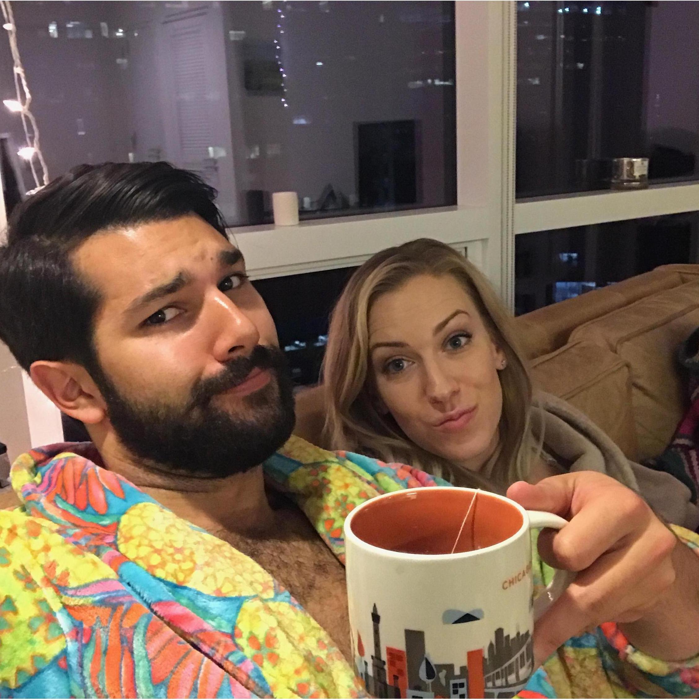 In our natural habitat + our robes.