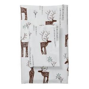 Oh Deer 5 oz. Flannel, Queen Sheet Set