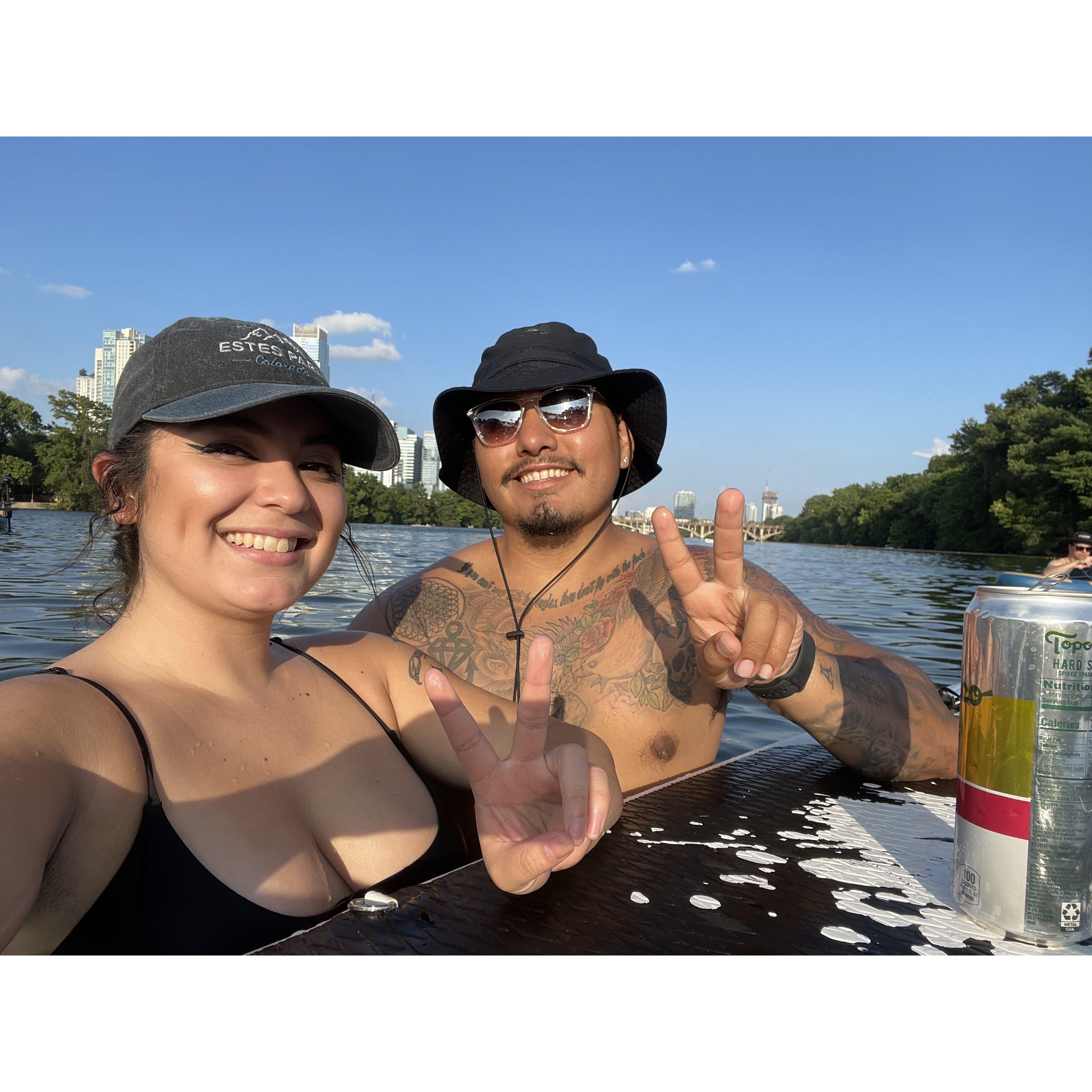 Paddle boarding in Lady Bird Lake