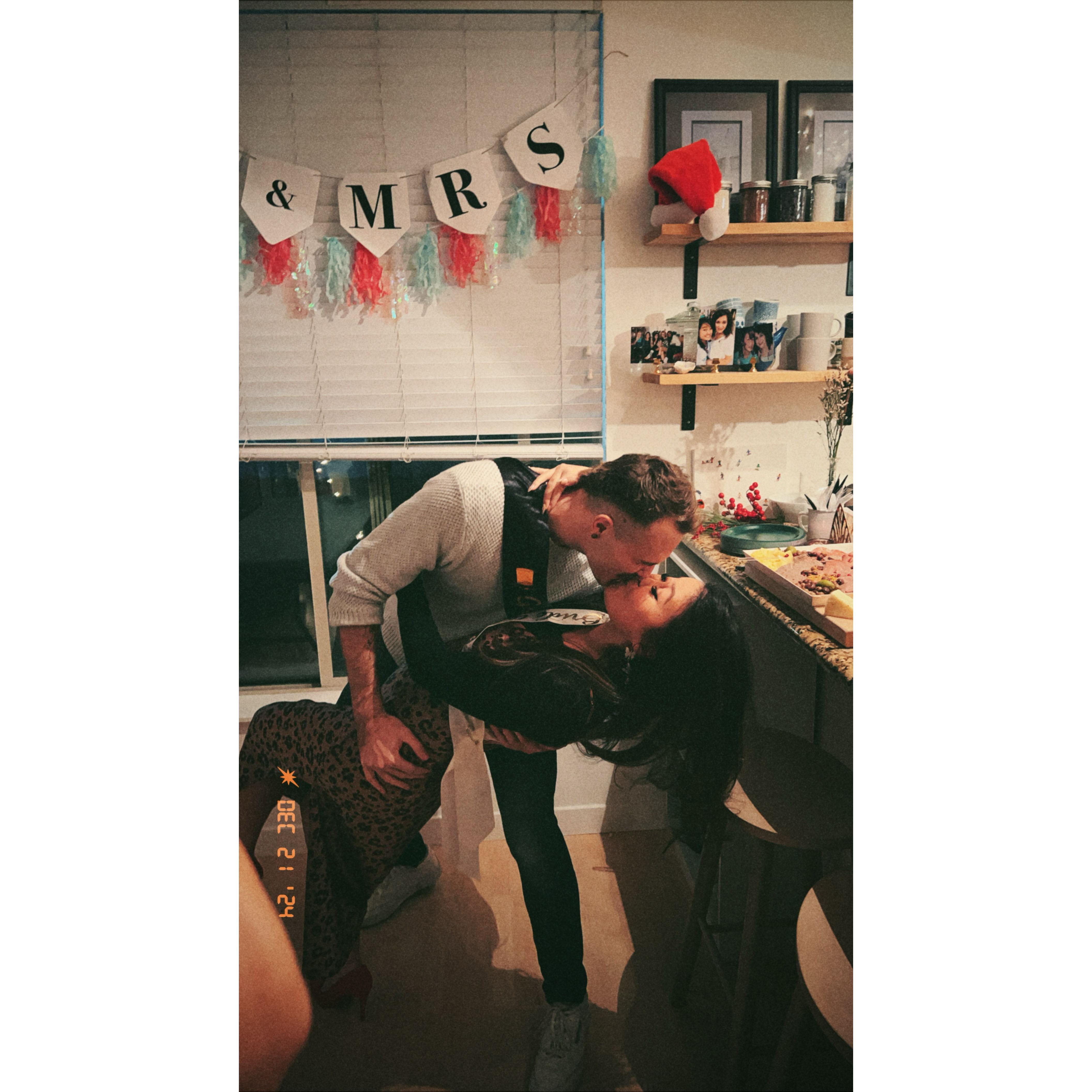Our friends threw us a wonderful surprise engagement party