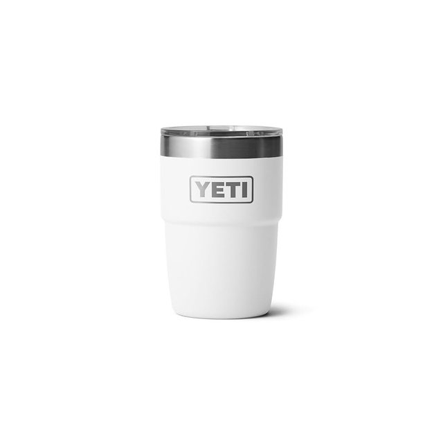 YETI Rambler 8 oz Insulated Coffee Mug with Lid - Stackable Double-Wall Vacuum Insulated Coffee Cup - DuraSip Ceramic Lining - Barista-Friendly Design - Stainless Steel - Dishwasher Safe