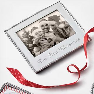 Our First Christmas Beaded Statement Frame