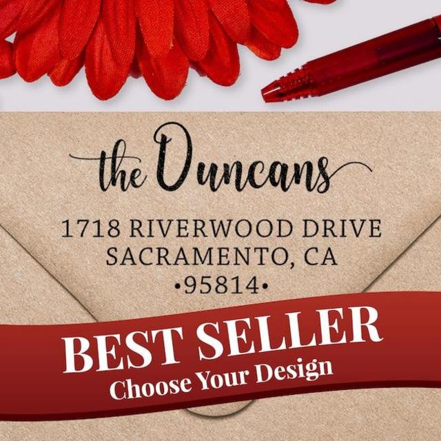 Best Rated Address Stamp | Custom Rubber Address Stamp Self-Inking | Personalized Return Address Stamp