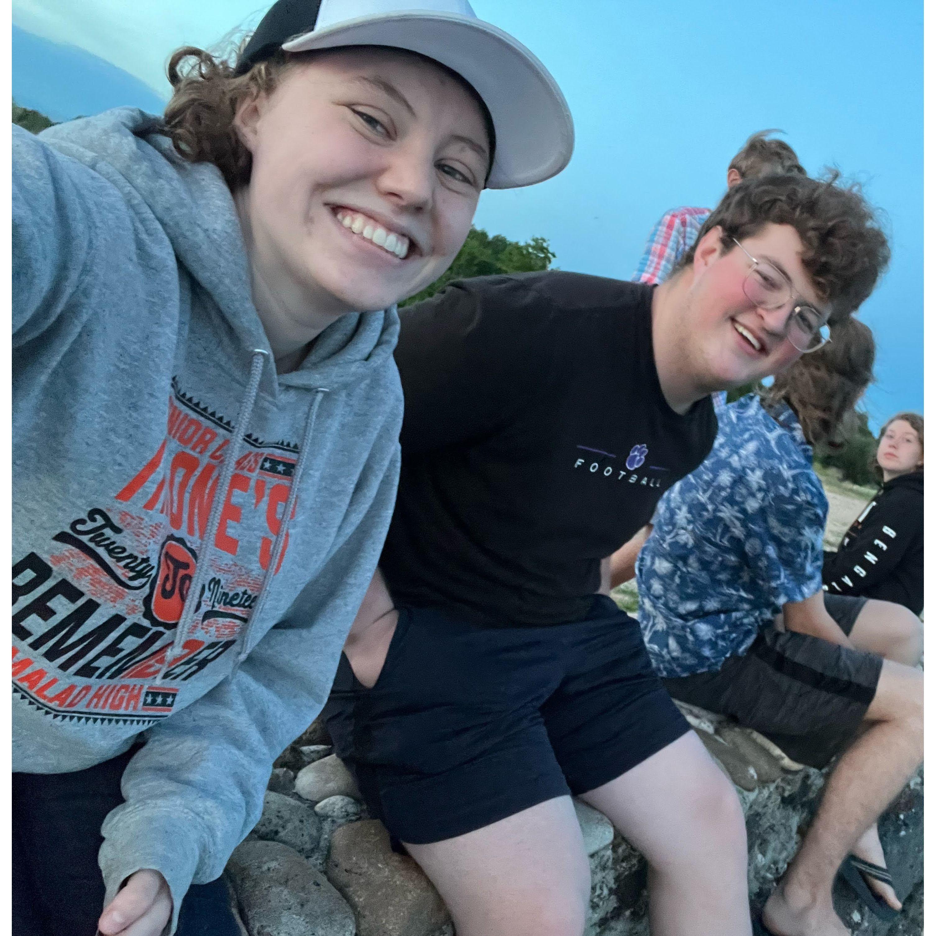 Our friend group went on a trip last summer to Boise. We weren't dating yet, but we have been friends for a long time.