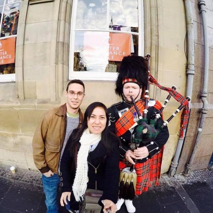 Enjoying the romantic sounds of Scotland