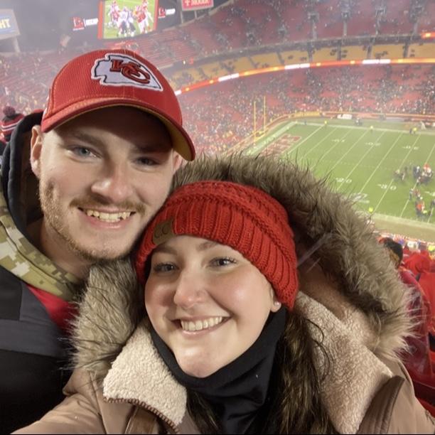 Shelbi’s first time at Arrowhead Stadium. First time together ❤️