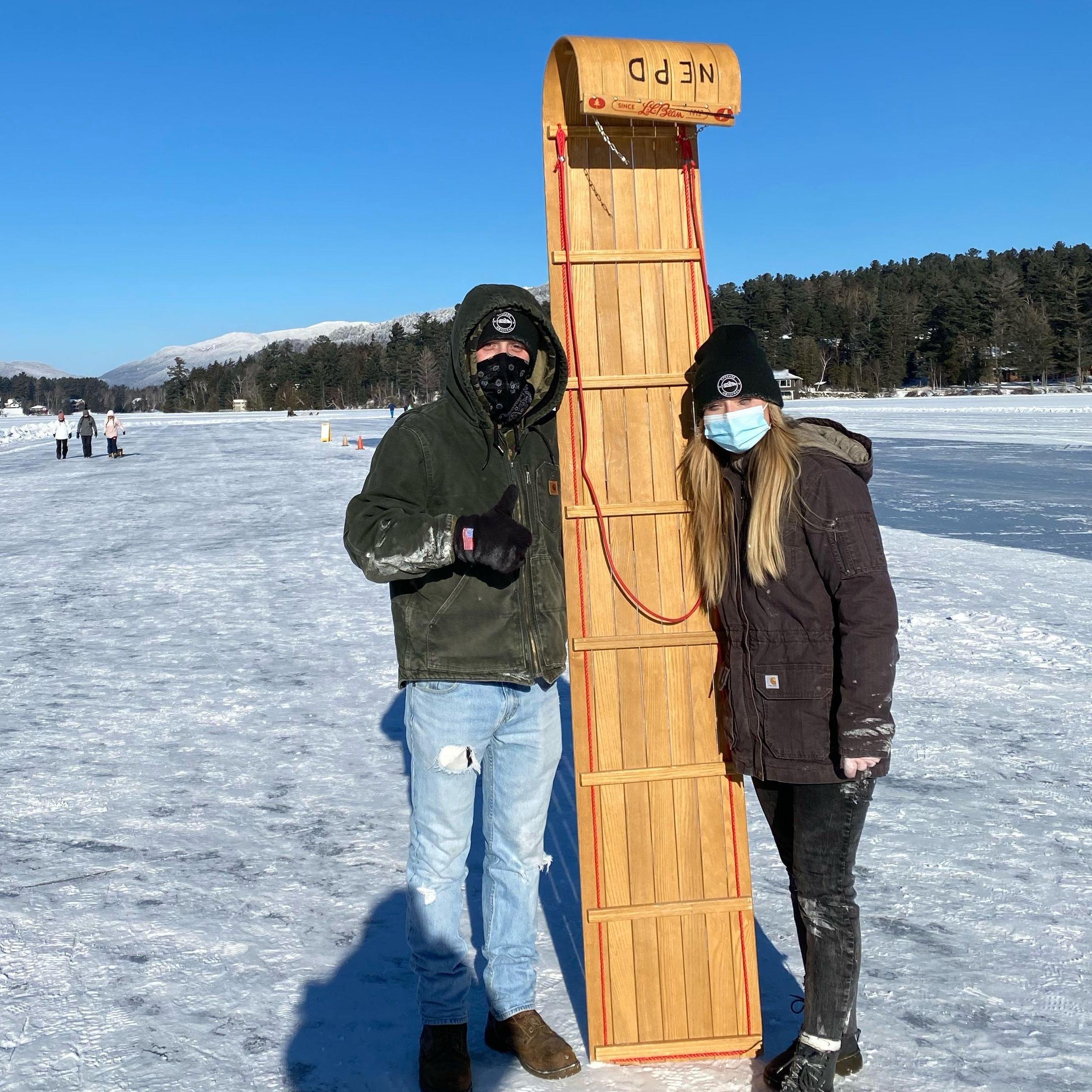 Lake Placid - if you look closely my eyelashes were frozen