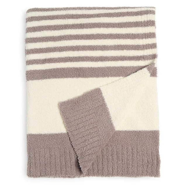 Barefoot Dreams Blanket (Cream/Beach Rock, 45" x 60")