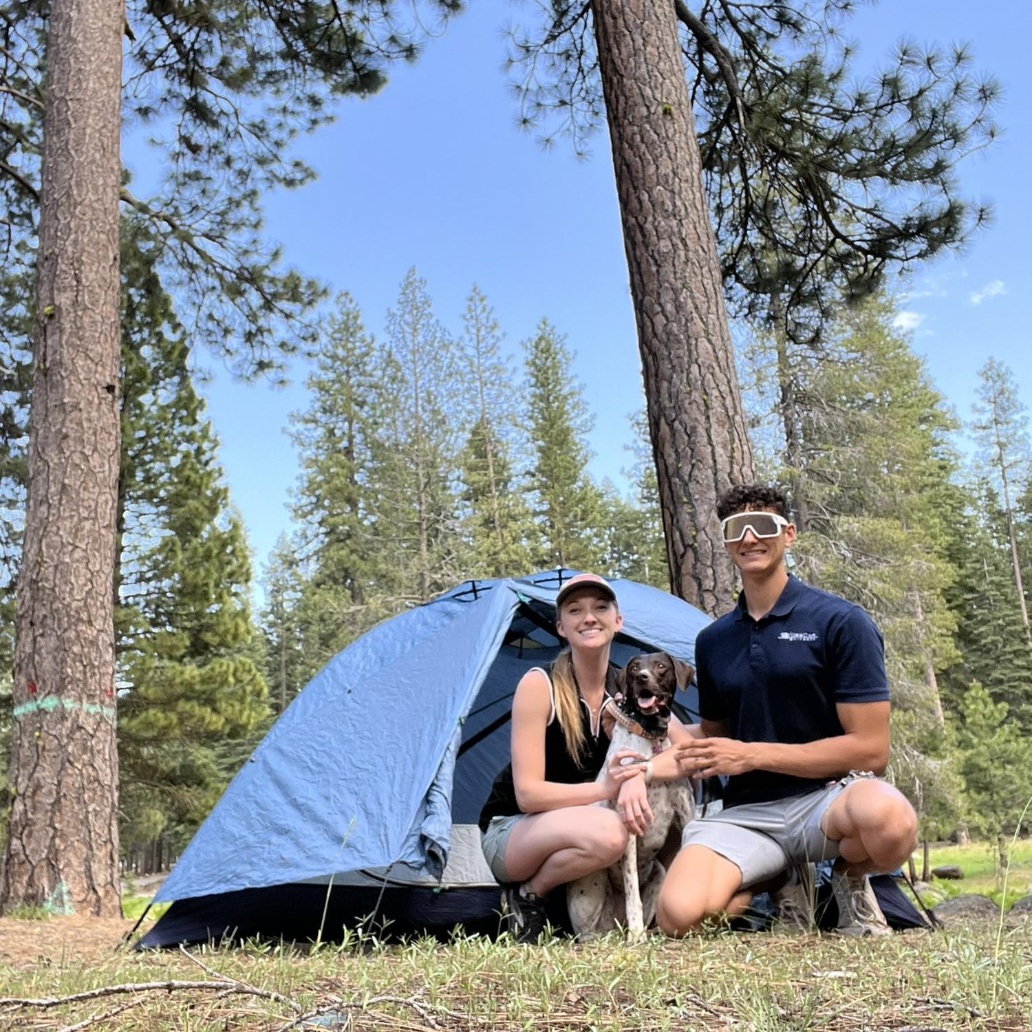 Our very first camping adventure! Dixie chewed through this tent the night this photo was taken...