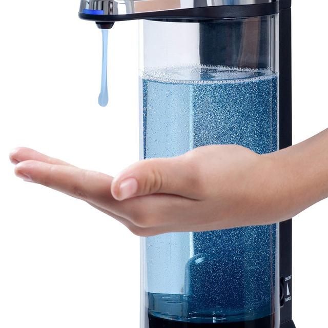 Secura 17oz / 500ml Premium Touchless Battery Operated Electric Automatic Soap Dispenser w/Adjustable Soap Dispensing Volume Control Dial (Chrome)
