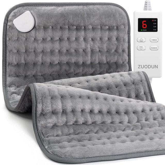 Heating Pad for Back, Neck, and Shoulder Pain Relief, Electric Heat Pad with 6 Heat Levels, Moist Heat Option, Auto Shut-Off, Birthday Christmas Gifts for Women Men Mom Dad Grandma, Gifts for her
