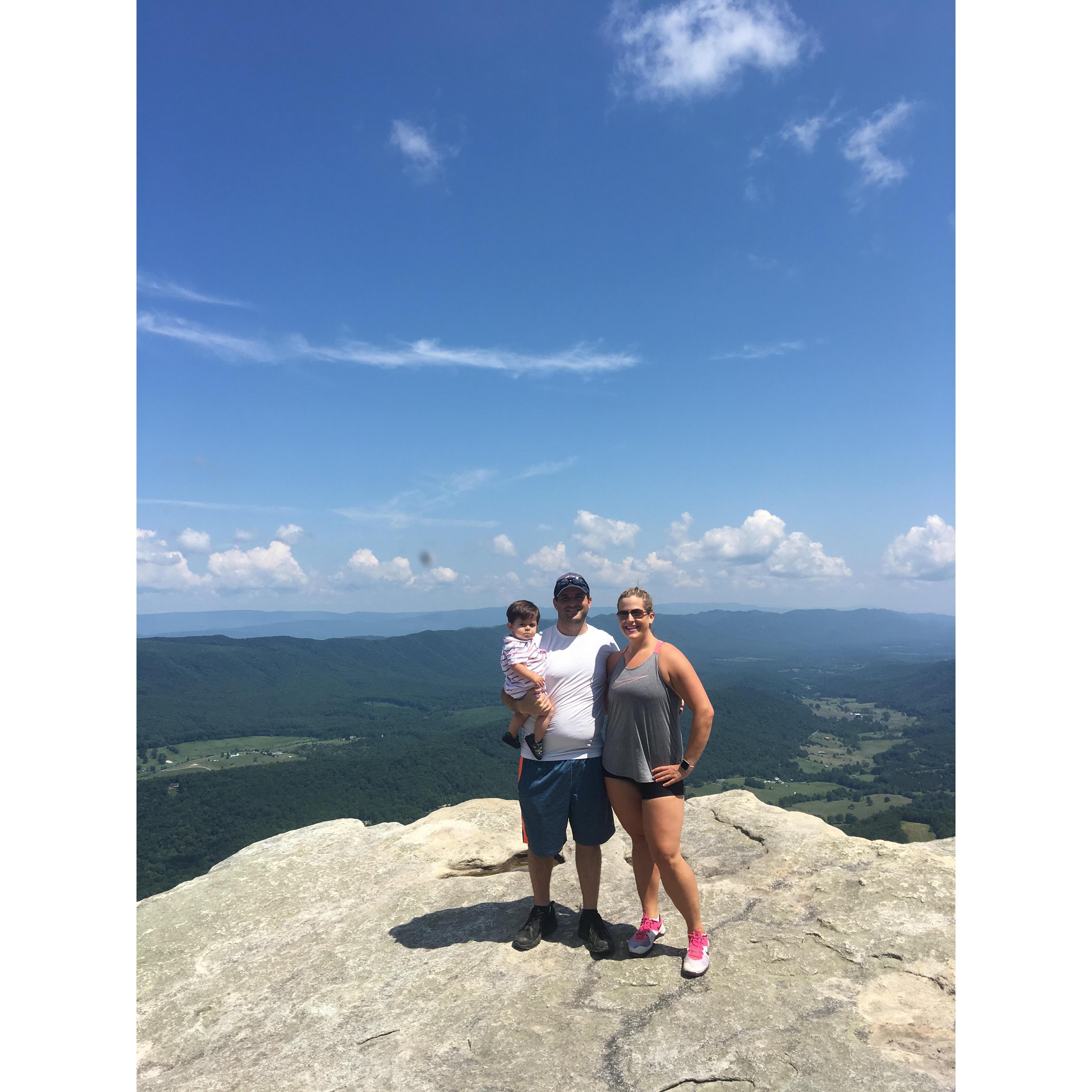 Our fist hike up to McAfee Knob