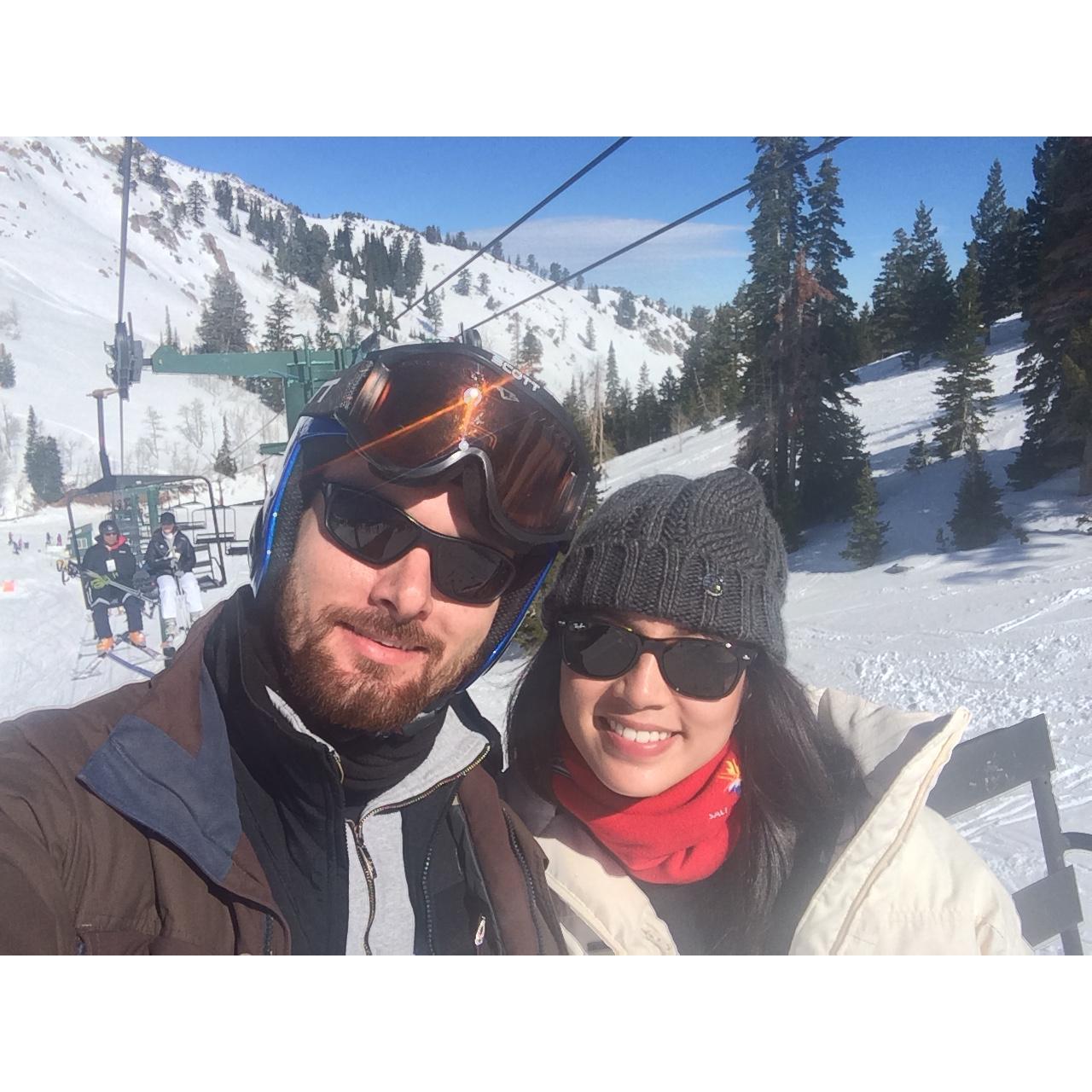 Our first vacation together.  Destination:  Skiing in Utah.