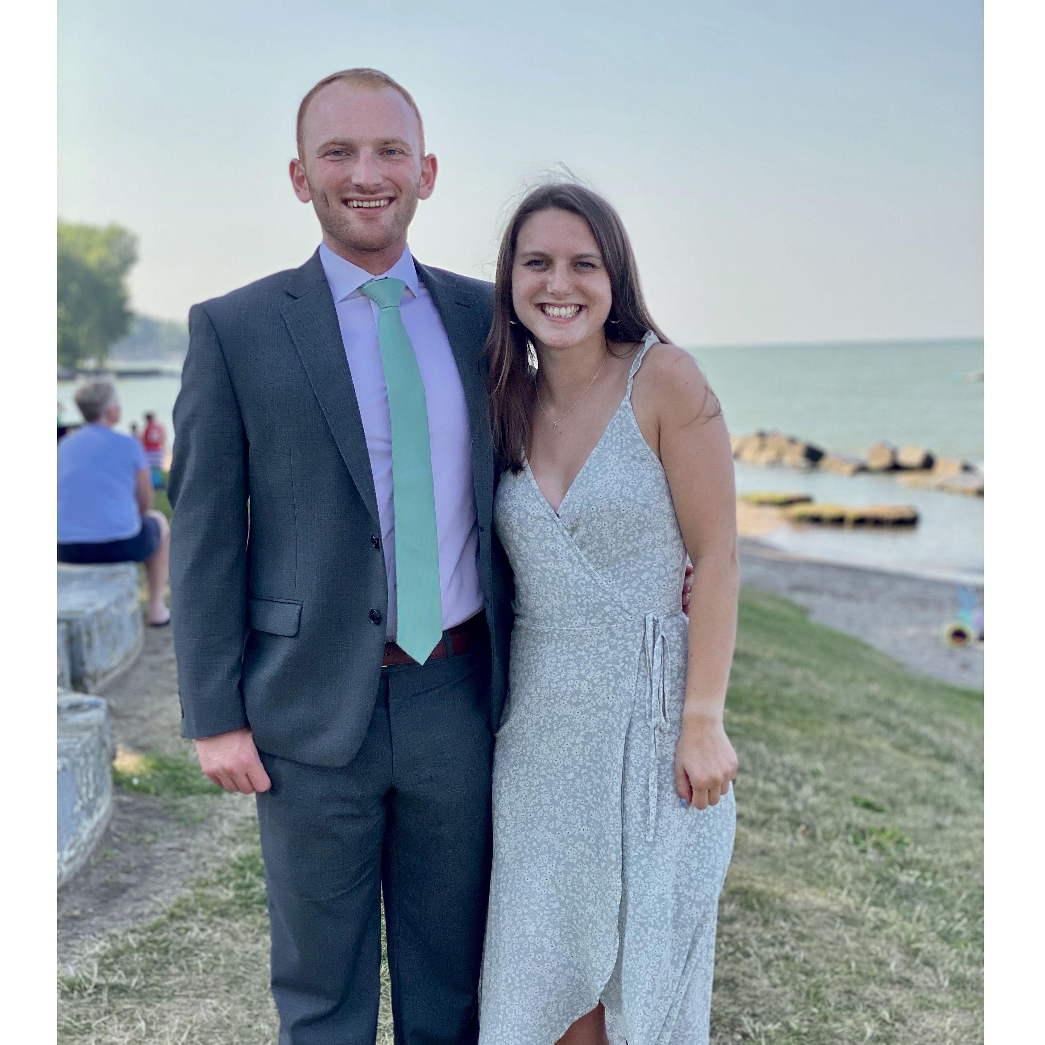 August 15th, 2020 - Attended our first wedding together for Maddie's freshman year roommate