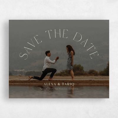Grassy Sage, Green Wedding Save the Date - Gaia Photo
