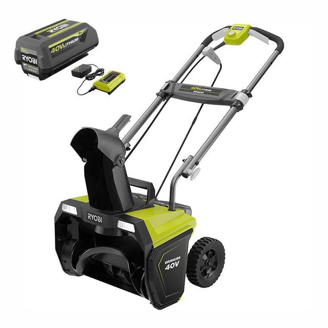 20 in. 40-Volt Single-Stage Brushless Cordless Electric Snow Blower with 5.0 Ah Battery and Charger Included