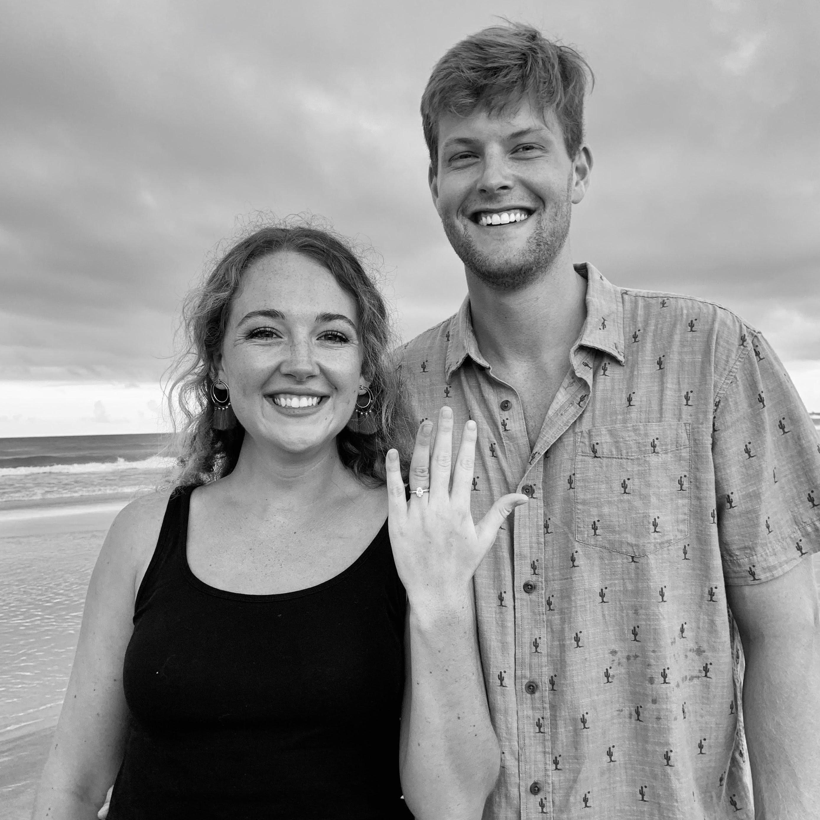 Rachel's 50th birthday beach week. The night he proposed!