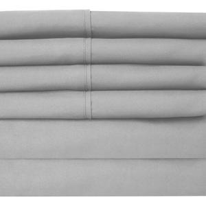 Sweet Home Collection 6Piece 1500 Threadcount Deep Pocket Bed Sheet Set - 2 Extra Pillow Cases, Great Value - Queen, Silver