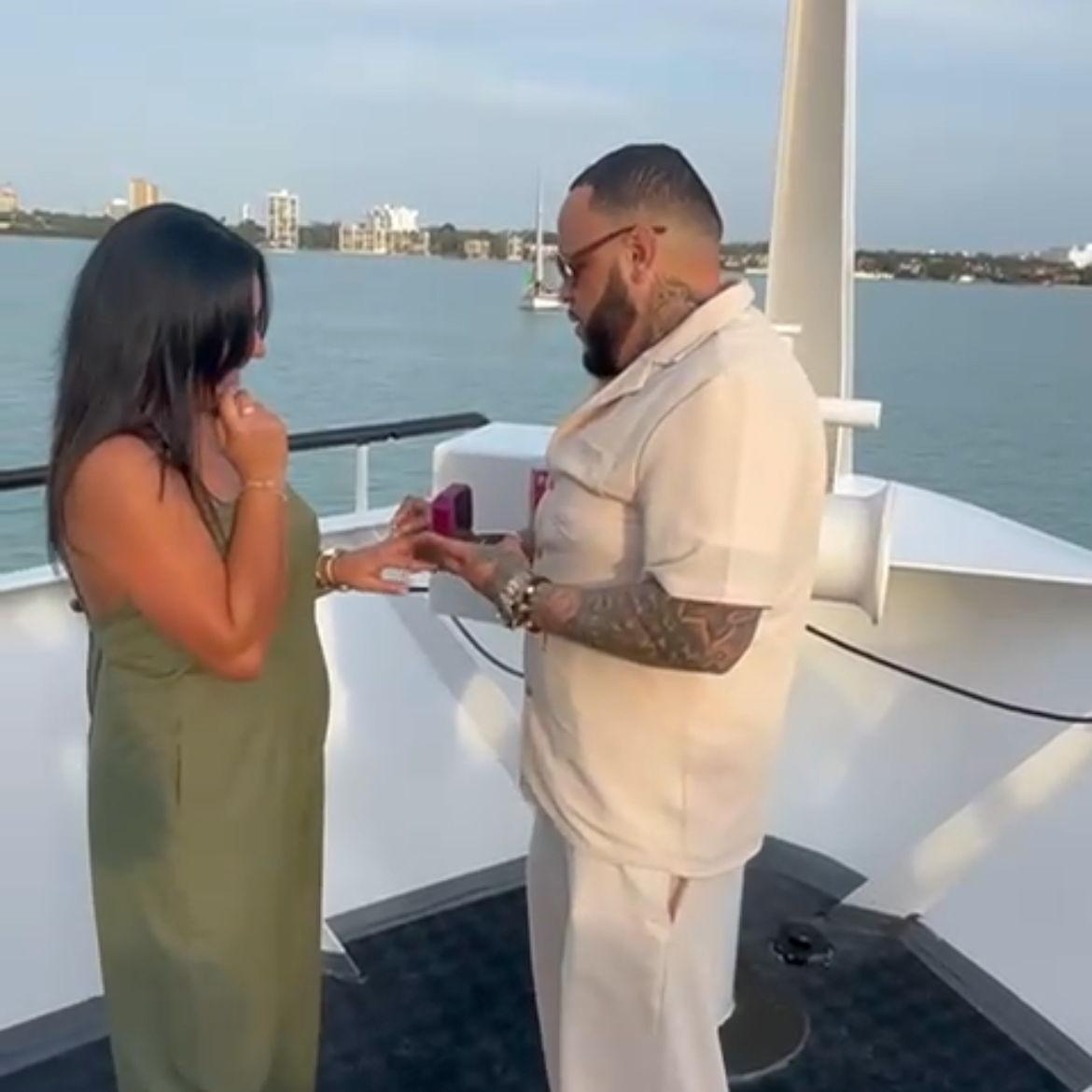 The proposal:  She said yes!