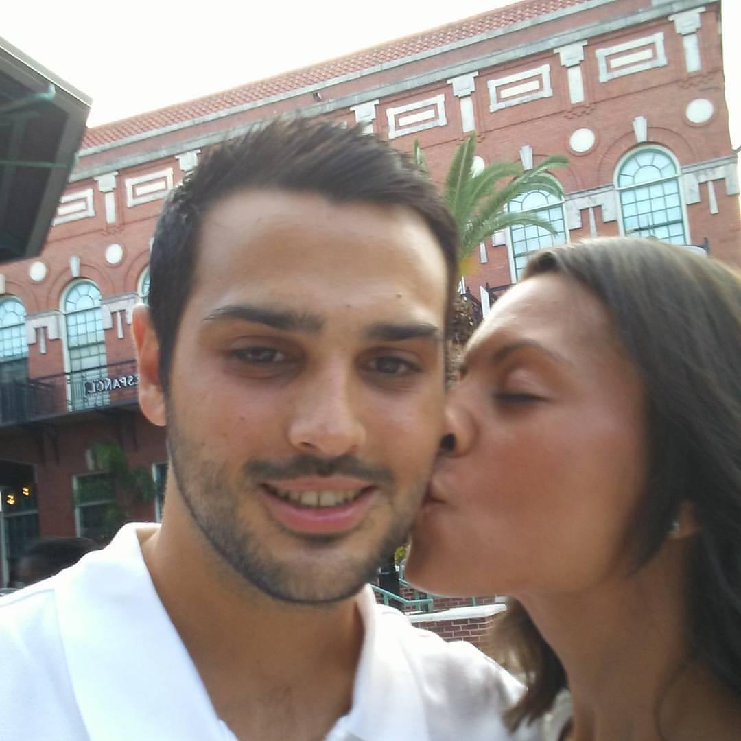 The night of our Engagement. Ybor City, Florida.