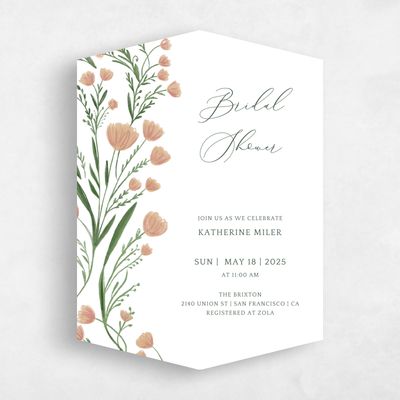 Pink Diamond Wedding Wedding Shower Invitation - Pemberton Portrait