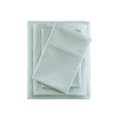 Queen 600 Thread Count Cooling Cotton Sheet Set Seafoam