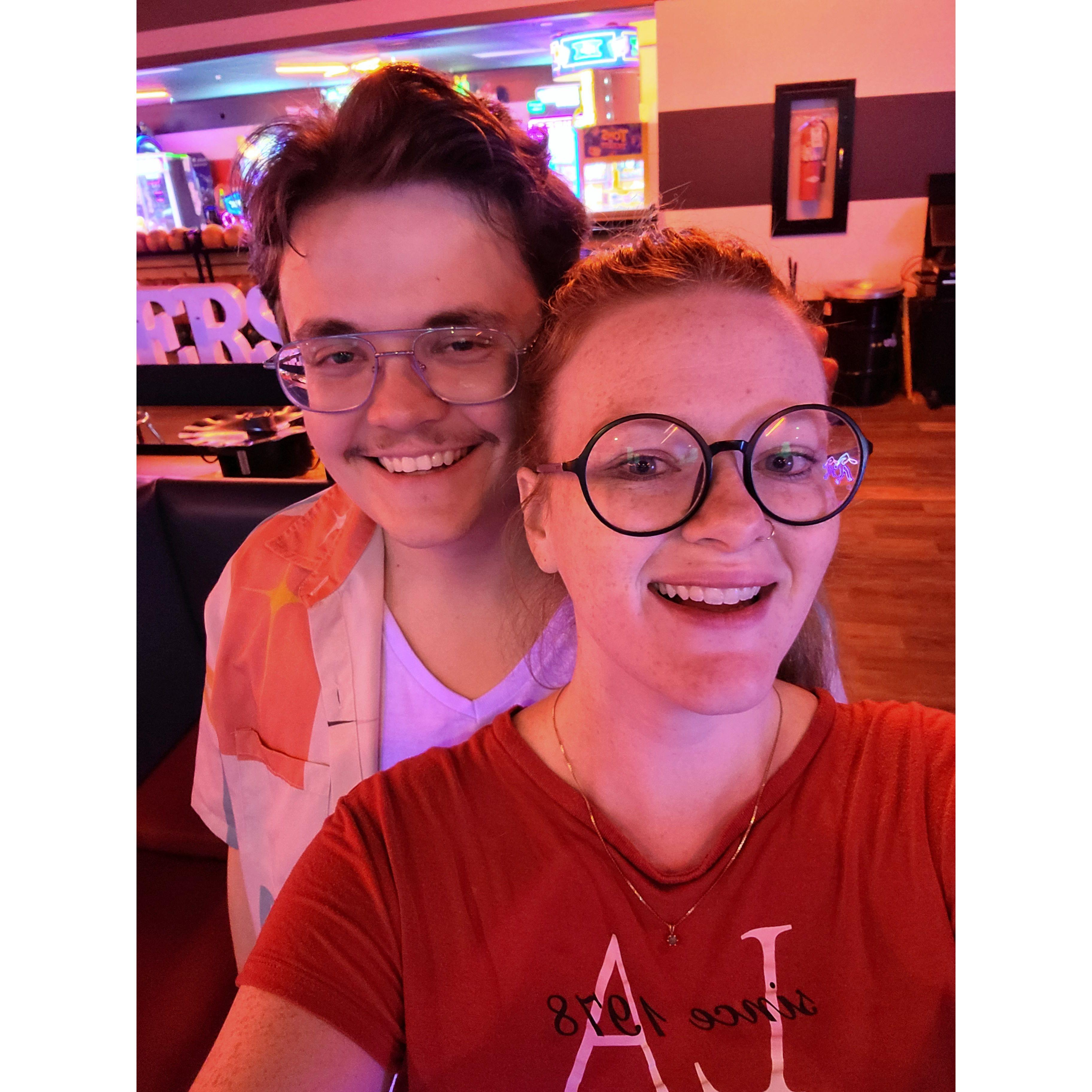 Bowling! I cropped everyone else out lol