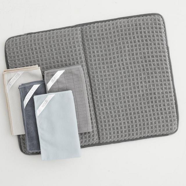 PB Apartment Dish Drying Mat & Towels Set
