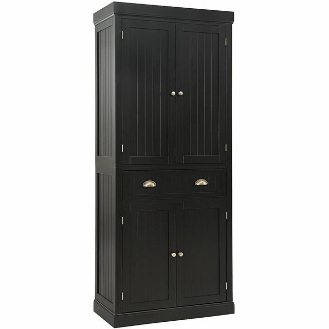 Costway Kitchen Cabinet Pantry Cupboard Freestanding w/Shelves Espresso