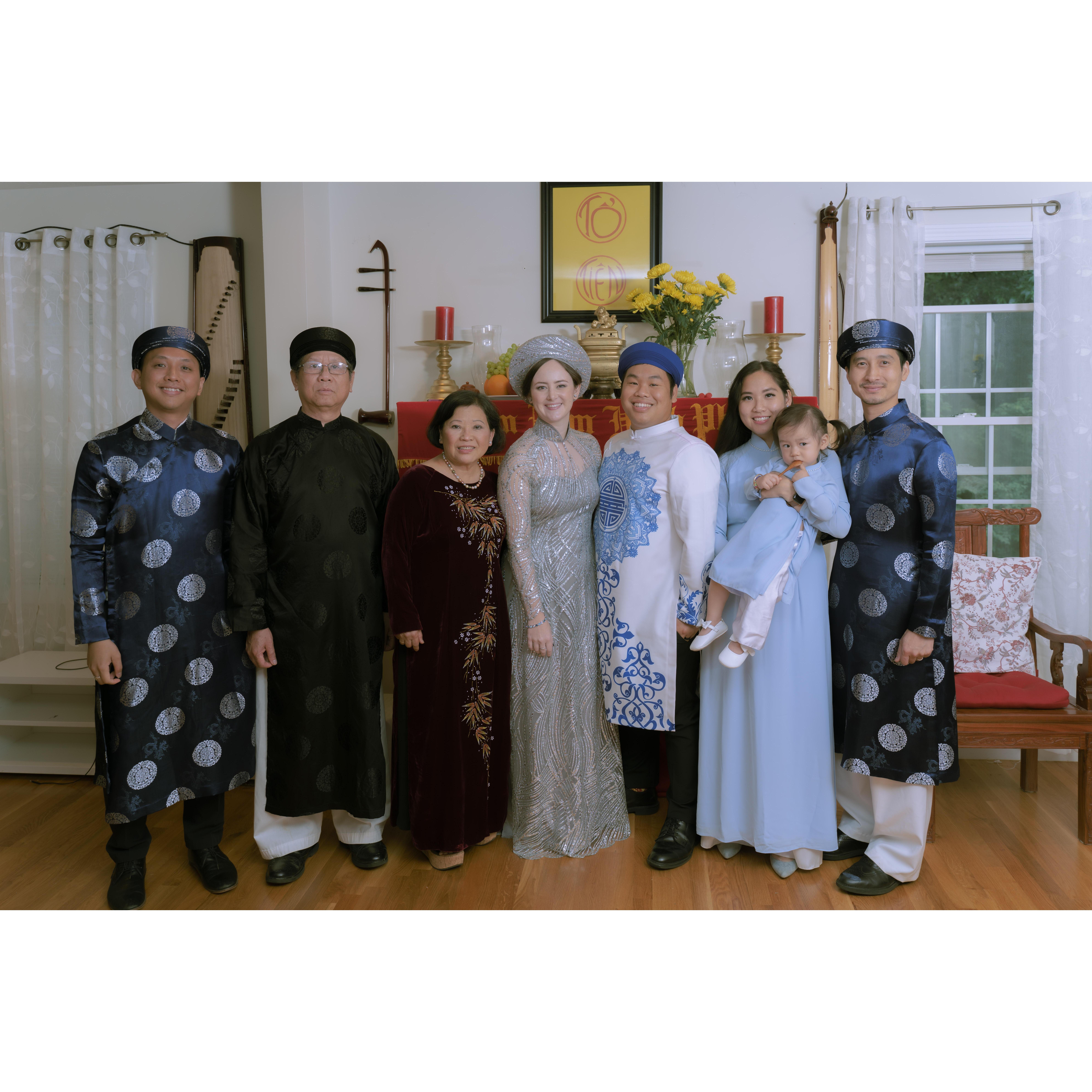 The groom's family