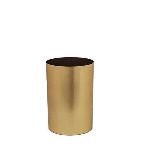 Umbra Metalla 4.5-Gallon Trash Can, Matte Brass