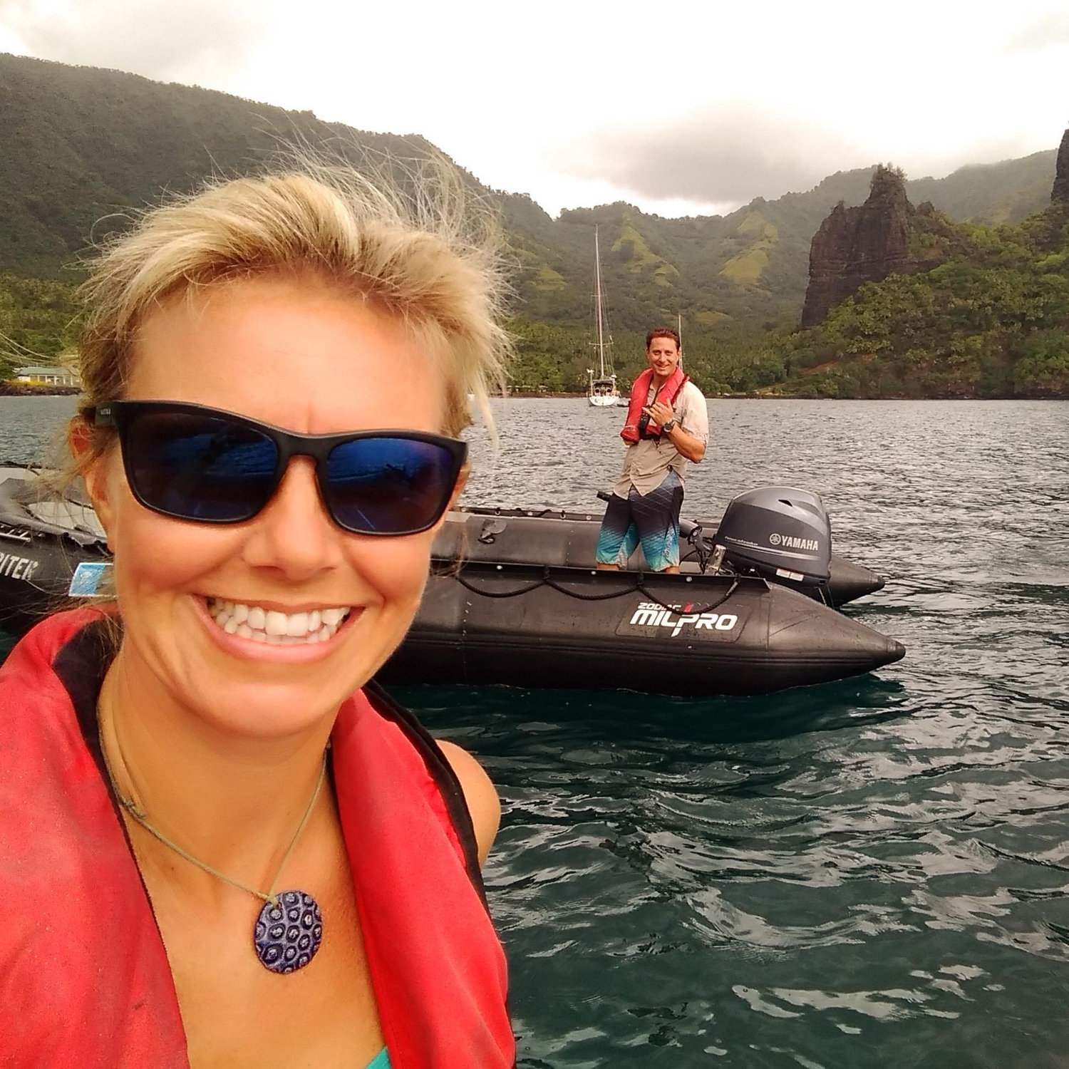 One of our favorite places to play in the water on Earth is French Polynesia. The water is warm, crystal clear, and full of life! It is an amazing place to scuba dive, snorkel, and drive boats!