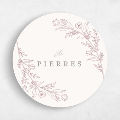 Dusty Rose, Pink Wedding Sticker - Seraphine