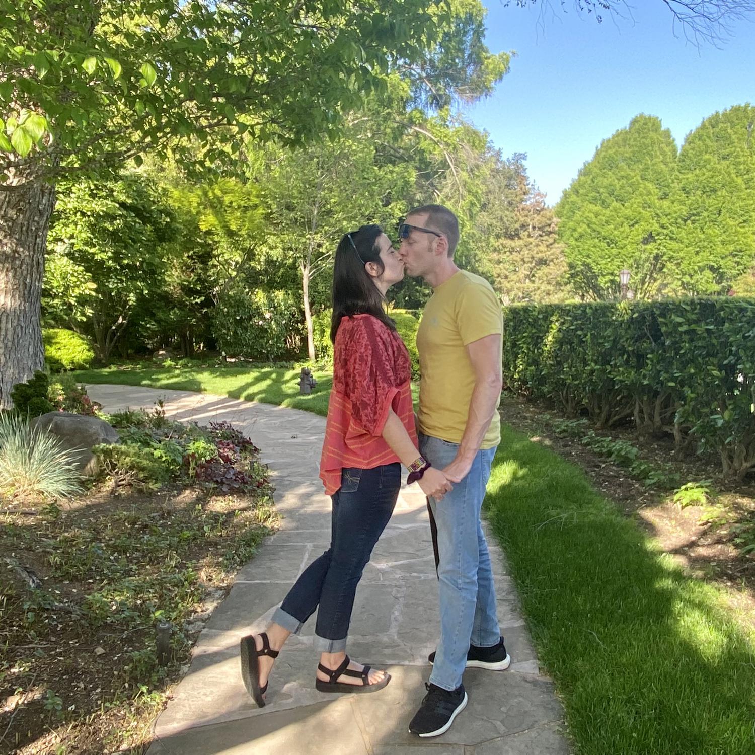 Enjoying some quality time together while running around with Laura’s side of the family at Ferrari Carano winery!
