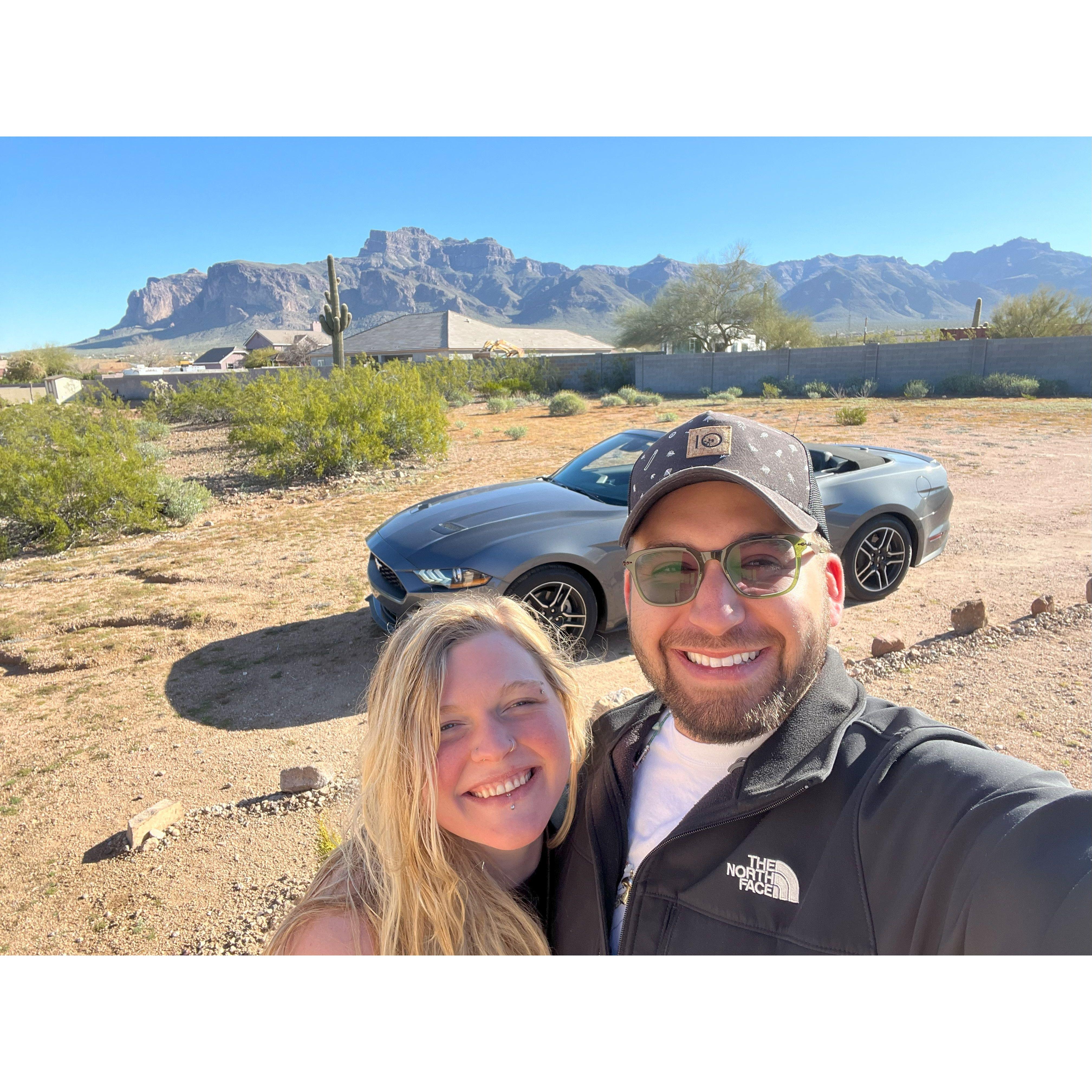 A fun getaway in our mustang rental... Apache Junction, AZ - March '22