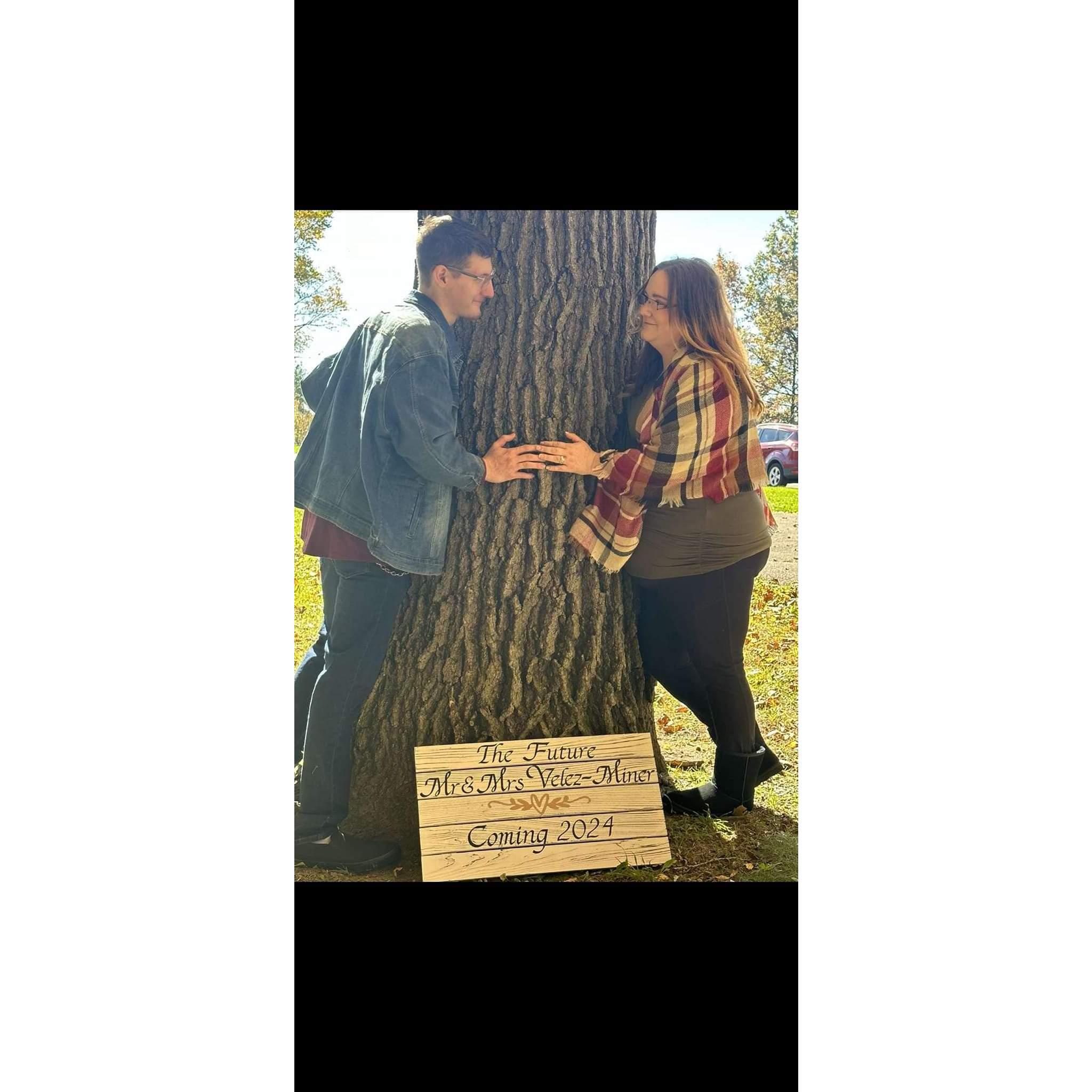 Engagement photos with our last name