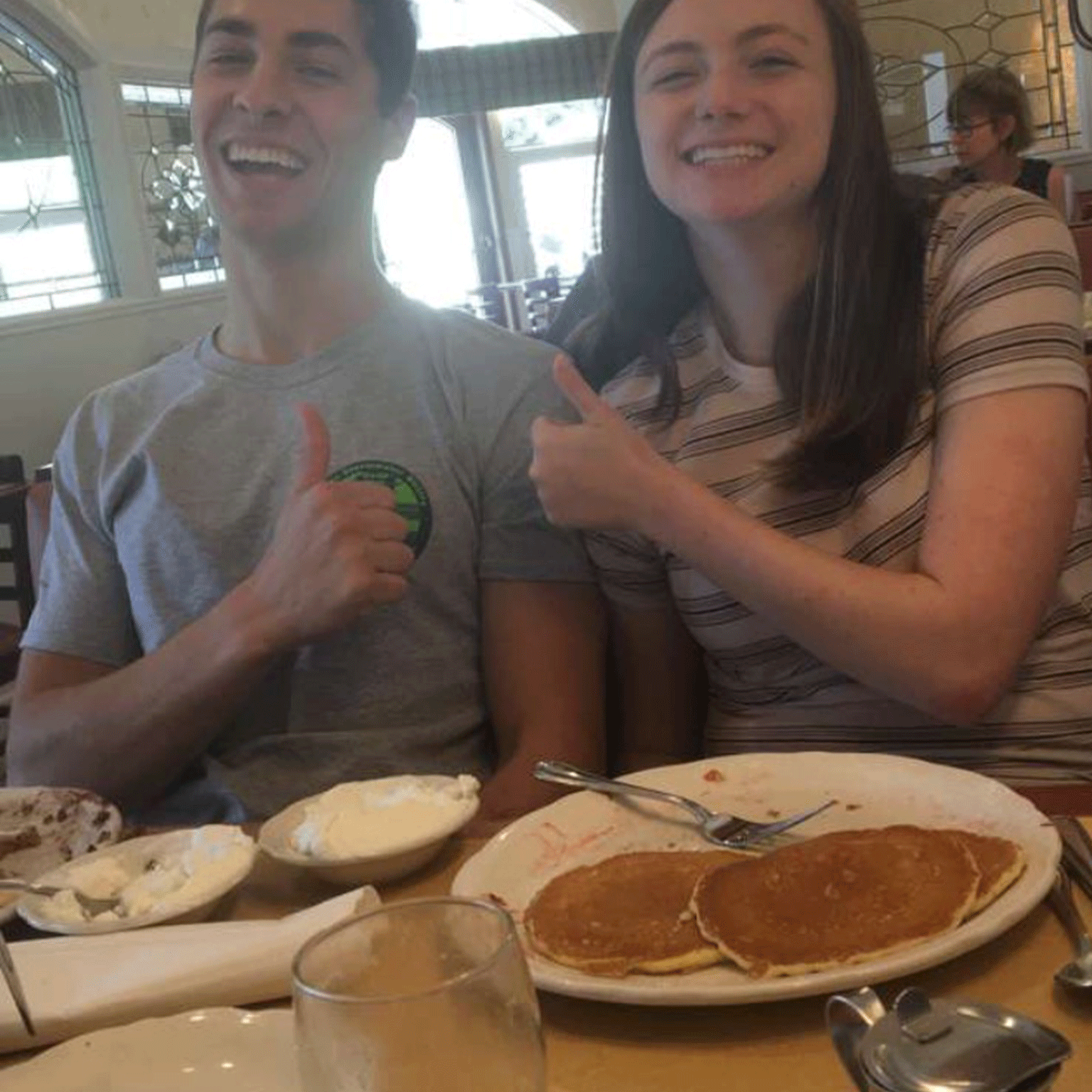 Our first trip to the Original Pancake House together! Fun fact: We both thought our separate hometowns had the actual original location, and we were both wrong.