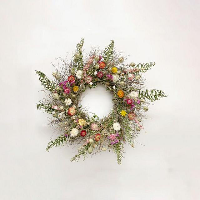 Dried Spring Sunrise Wreath, 20"