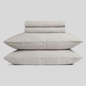 Linen Sheet Set -Dove- Queen / Back Envelope