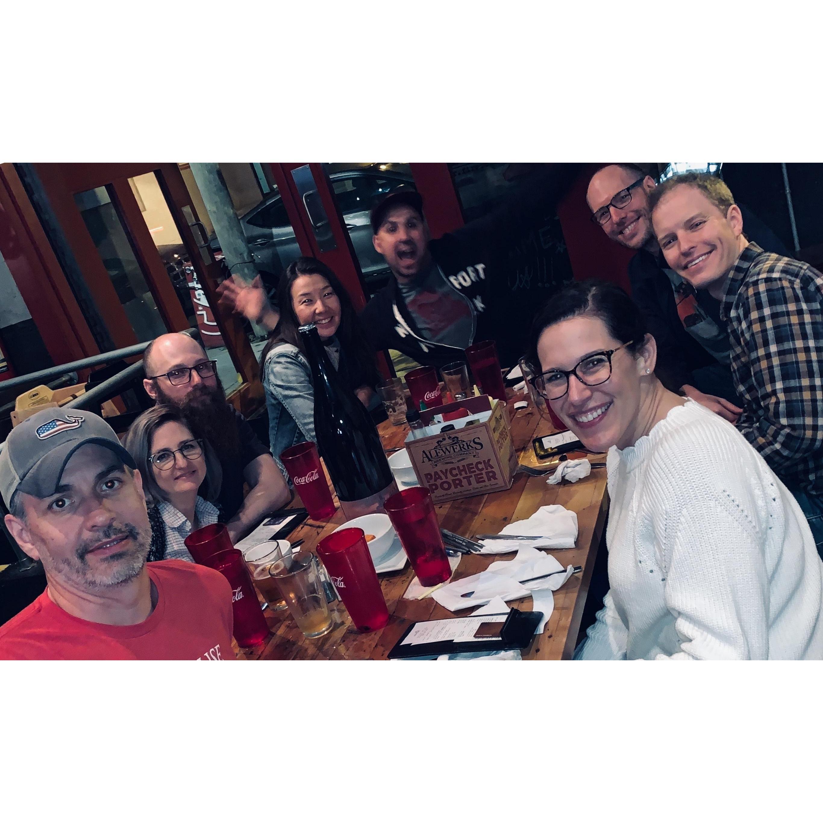 We celebrated Brian's birthday this year by traveling with friends to Richmond, VA for a brewery tour.