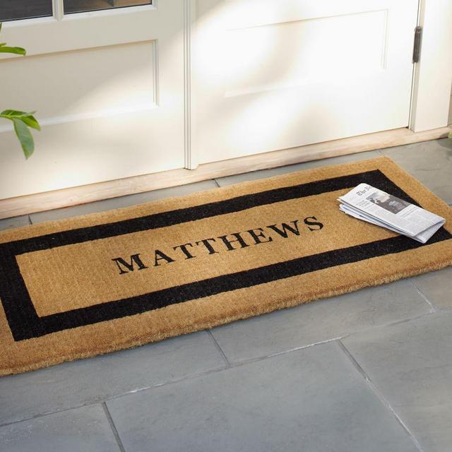 Personalized Extra-Large Doormat, 30 x 48", Black