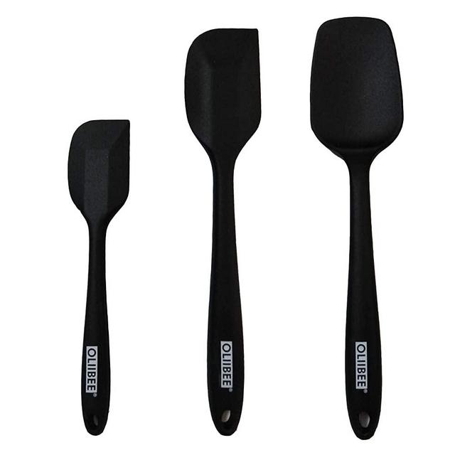 Premium Grade Silicone Spatula Set By OLIIBEE- Seamless One Piece Design with Heat Resistant FDA Approved and BPA Free. Durable Solid Steel Core Perfect for Baking-Cooking-Mixing-Serving